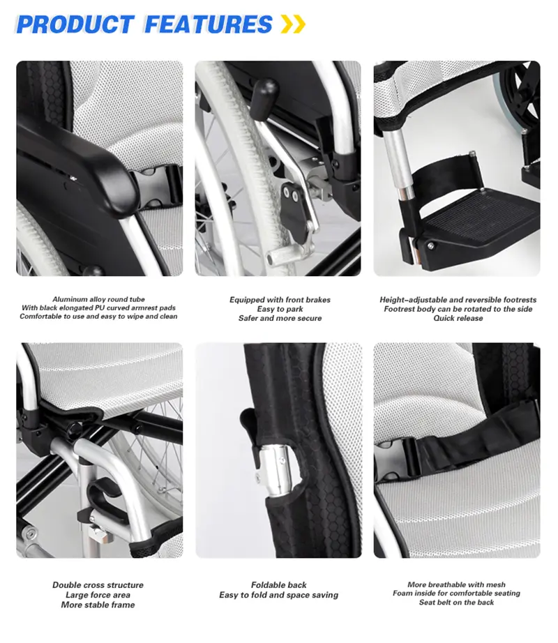 Lightweight Aluminum Wheelchair view 9
