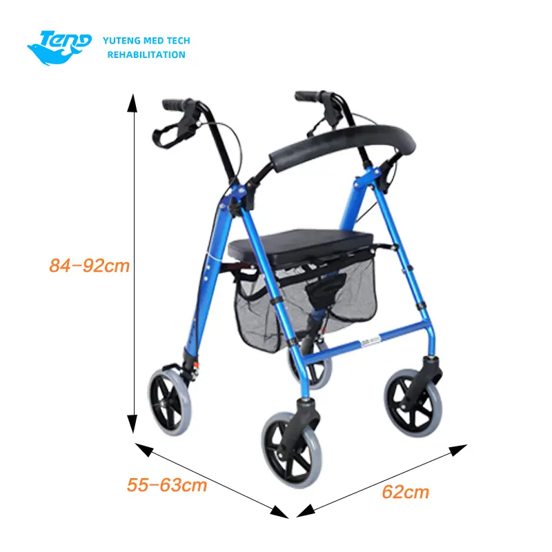 Aluminum Rollator with Seat detail 2