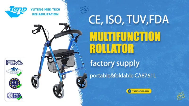 Aluminum Rollator with Seat detail 7