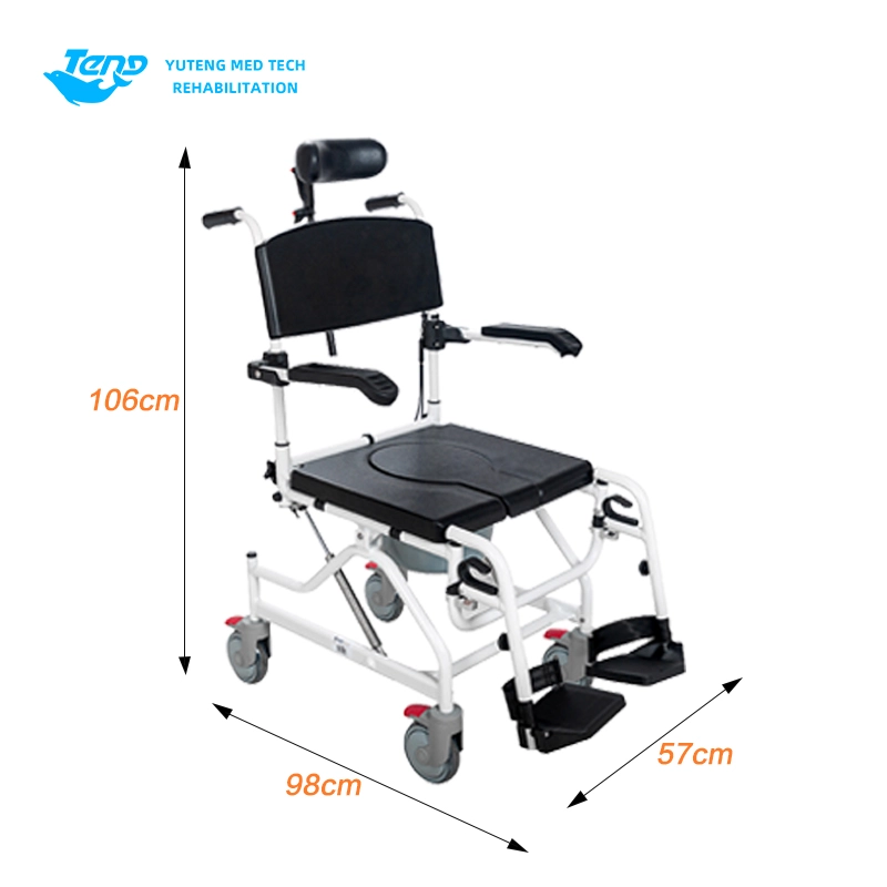 Reclining Commode Wheelchair view 2
