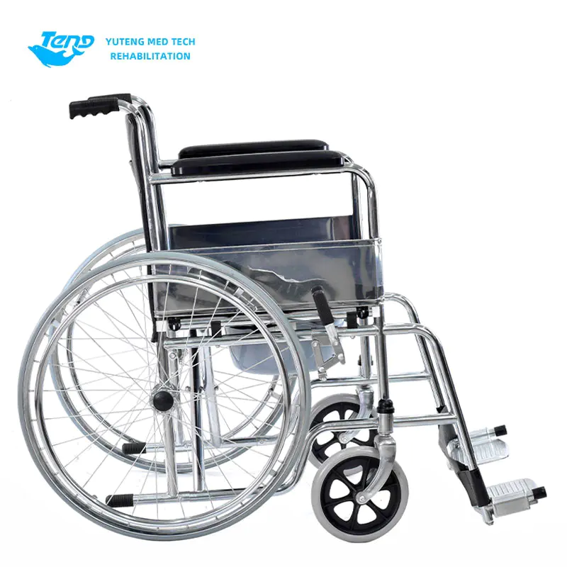 Steel Commode Wheelchair detail 3