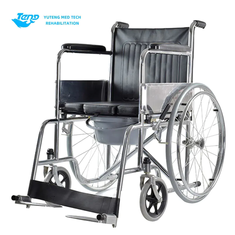 Steel Commode Wheelchair detail 6