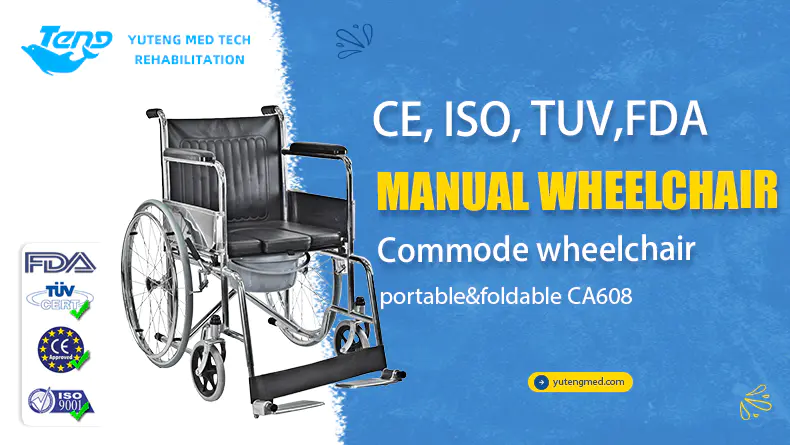 Steel Commode Wheelchair detail 7